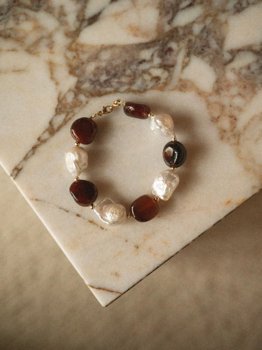 Glassy Mocha Bracelet